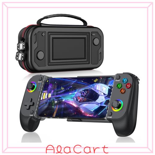 スマホコントローラー ＆ ケース Bluetooth iOS/Android両用 ゲームコントローラー 伸縮型 Xbox Cloud/Steam Link/GeForce Nowゲームなど