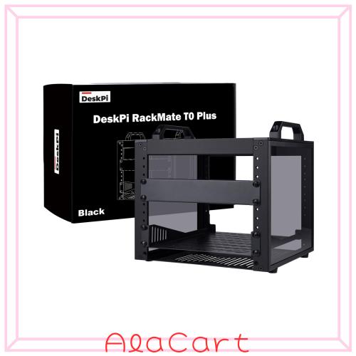 GeeekPi 4U サーバーラック 10インチ 小型ラック ブラック — サーバー・ネットワーク機器・A/V機器対応、DeskPi RackMate T0 Plus ラッ