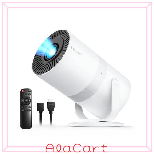 Tecaki 2025 プロジェクター Android TV搭載 Native1080P Wi-Fi6 Bluetooth5.3 グレー