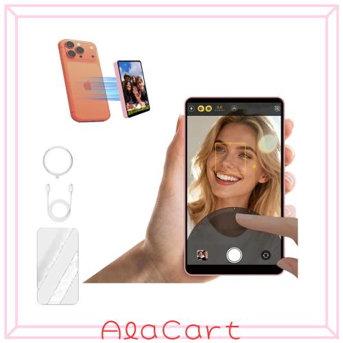 Shimbol CP5 Ultra 5インチ 1080P フルタッチHD スマホ用自撮りモニター - ワイヤレス録画/Bluetoothリモコン/反転表示/リアミラー機能搭