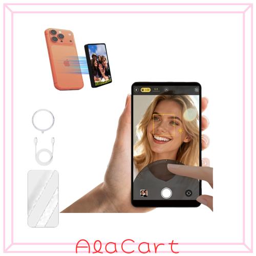 Shimbol CP5 Ultra、5インチ 1080P フルタッチHD 電話Vlog自撮りモニター画面 iPhone＆Android対応 - ワイヤレス録画、Bluetoothリモコン