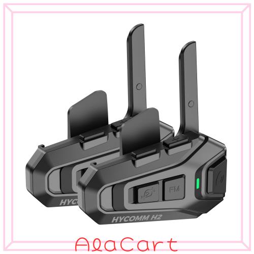 HYCOMM H2 バイク インカム Bluetooth5.1 1200m 2人同時通話 IP67防水 1000mAh大容量 35時間連続通話 FMラジオ GPS対応 日本語音声案内 S