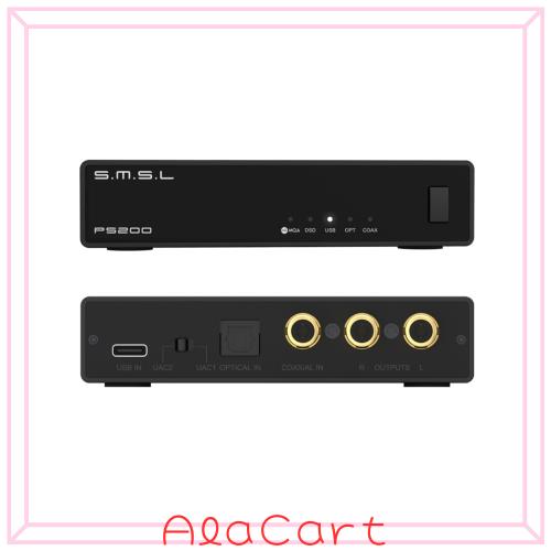 SMSL PS200PRO ES9039Q2M HiFi DAC、DSD512 PCM 32ビット/768kHzデジタルアナログオーディオコンバーター、USB/オプティカル/コアキシャ