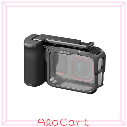 TELESIN Insta 360 Ace Pro 2/Ace Pro 用 グリップキット アルミ合金ケージキット 縦横撮影 保護フレーム 接続可能 三脚 自撮り棒 補光ラ