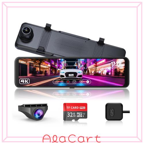 Changer ドライブレコーダー ミラー型 前後カメラ 4K+2.5K 11インチ 右カメラ 伸縮式フロントカメラ Type-C電源 GPS搭載 170°広角 ドラ 9,176円