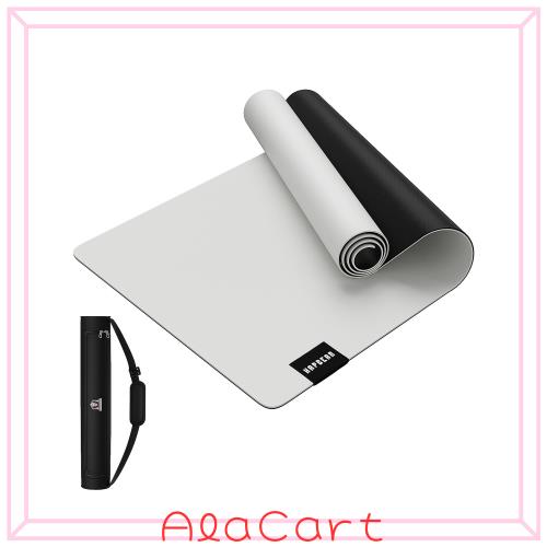 HAPBEAR ヨガマット トレーニングマット エクササイズマット 防滑 高密度 特大 両面天然ゴム製 183×76cm 5mm厚 耐摩耗 抗菌防臭 オック
