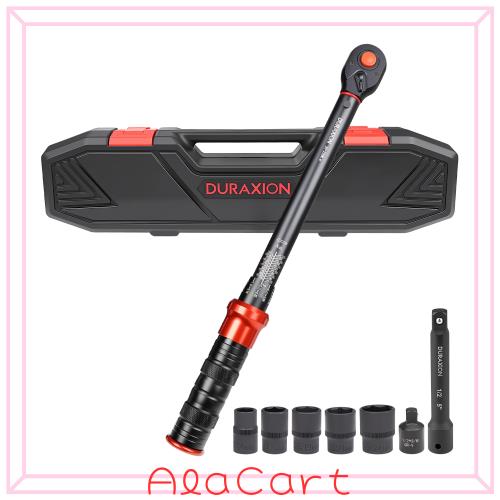 DURAXION 2インチ トルクレンチ セット 8点組 レッド トルクレンチ プレセット型 差込角12.7 20-220N.m