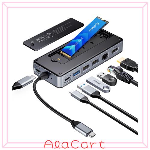 ORICO 8-in-1 USB-C ドッキングステーション M.2 SSD外付けケース OM28PR