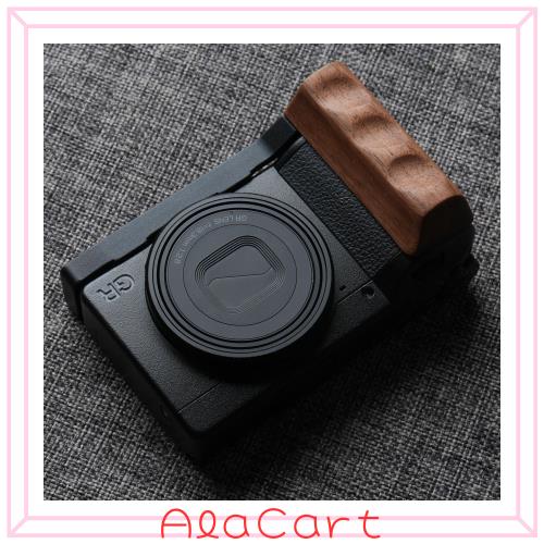 RYDSCAM 実木 カメラグリップ 、対応 Ricoh リコー GR IV GR4 カメラ専用 L型クイックリリース プレート ？ 独自防滑指溝 ？ 超極細繊維