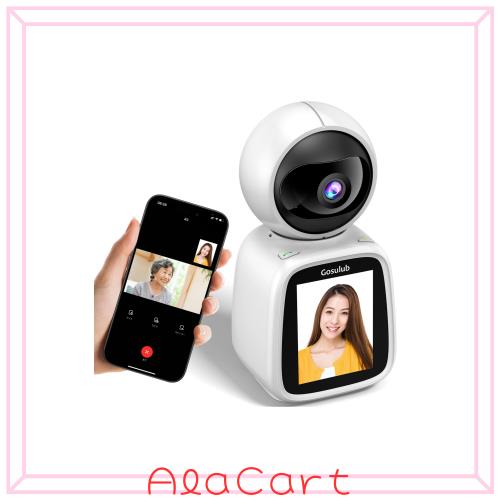 Gosulub 見守りカメラ 双方向ビデオ通話 Wi-Fi 2.8インチディスプレイ 1080P