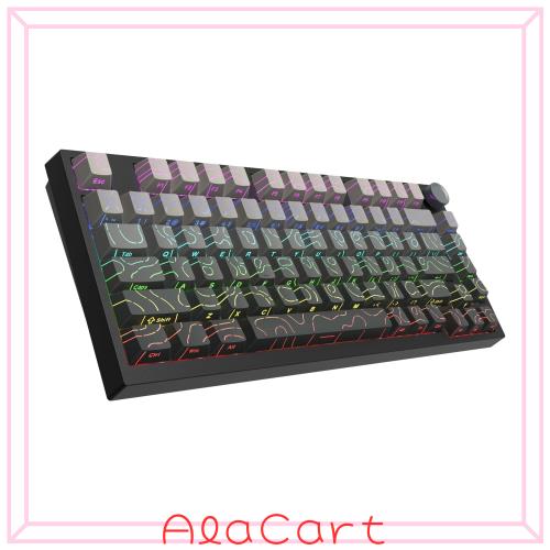 Womier WK75 ワイヤレスゲーミングキーボード テンキーレス 2.4G/Bluetooth/有線対応