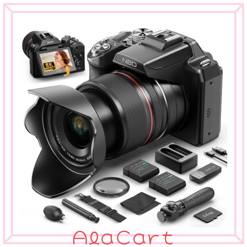 NBD 8K 6400万画素 デジタル一眼レフカメラ【Wi-Fiとアプリ制御】16倍