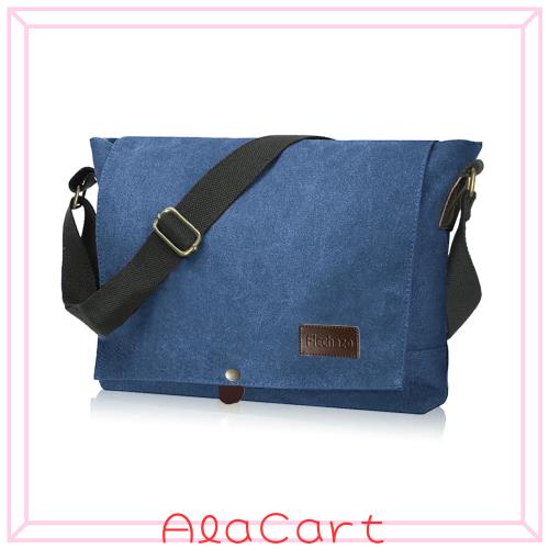 Flechazo] ショルダーバッグ メンズ メッセンジャーバッグ 厚手帆布