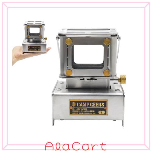 CAMPGEEKS アイロンストーブ 小型オイルランタン 19cm 820g ポータブル