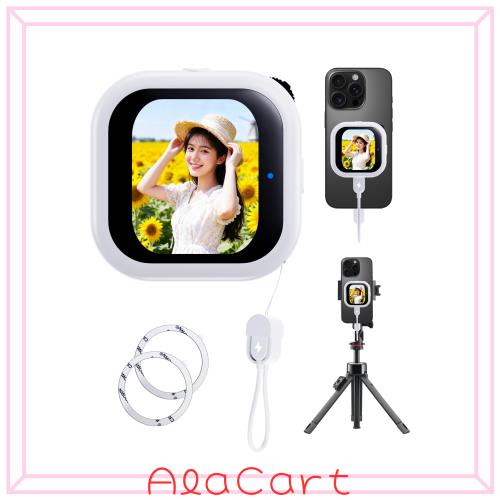 スマホ用自撮りモニター mini 外カメラ自撮りモニター じどりモニター 自撮りカメラ iPhone背面カメラモニター ズーム撮影 鏡像反転 スマ