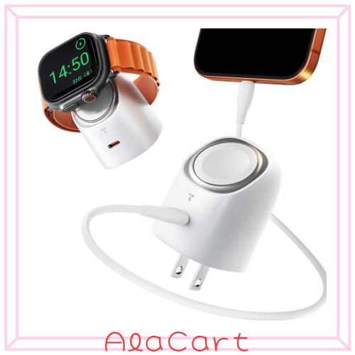 TORRAS FlashEye Apple Watch充電器 2in1 45W USB PD ホワイト