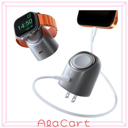 TORRAS FlashEye Apple Watch充電器 2in1 45W USB PD スペースグレー