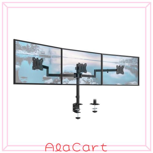 WORLDLIFT モニターアーム 3画面 17〜27インチ対応 各耐荷重10kg PC液晶ディスプレイアーム トリプル グロメット式＆クランプ式 角度調節