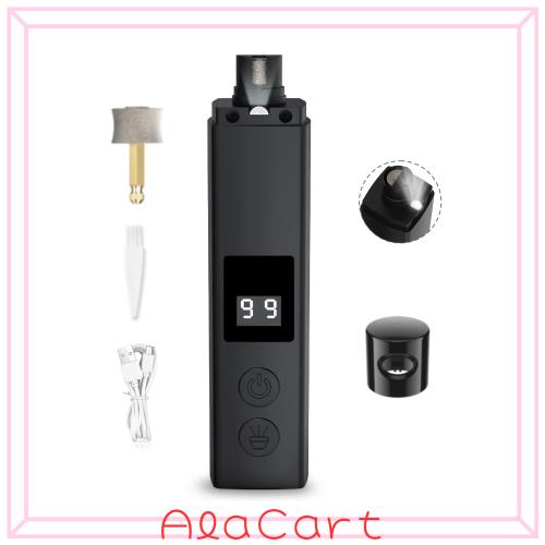 Flechazo 電動爪切り 4段スピード調整 USB Type-C充電 Black