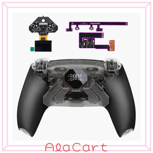 eXtremeRate ps5コントローラー（BDM-010＆020）に対応用SPARK背面パドルキット、OLEDディスプレイ搭載+クリックトリガーストップ+人間工