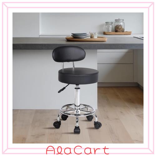 Youhauchair カウンターチェア キャスター付き 回転 昇降 ハイスツール 背もたれ 2WAY 丸椅子 製図用、オフィス、バー、キッチンチェア 1