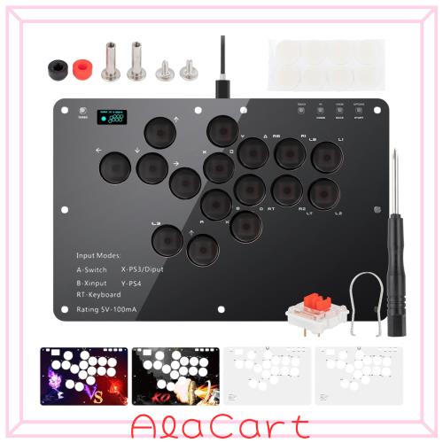 レバーレス アケコン 16ボタン RP2040 全機種対応 black 7,426円