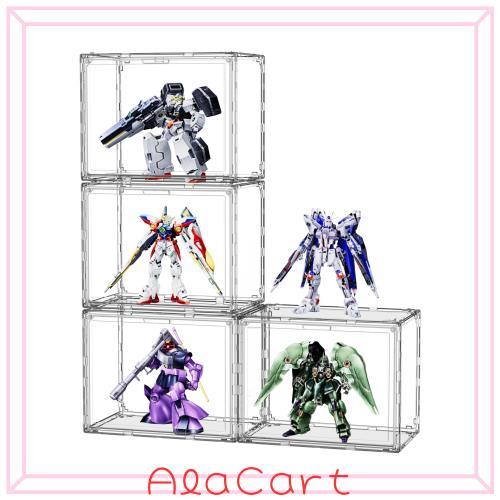 フィギュアケース アクリル UVカット ディスプレイケース マグネット式 36×22.5×28cm 4個セット