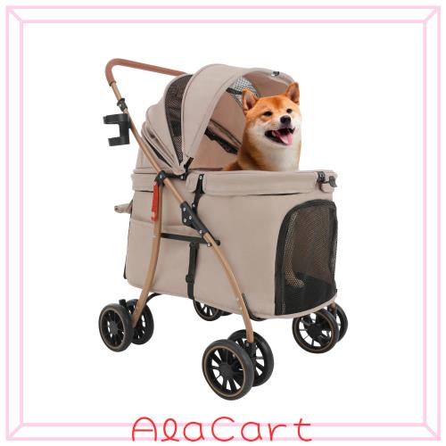 MILA＆LOUIS ペットカート 中型犬用 耐荷重30Kg 低床型 66×40×36cm