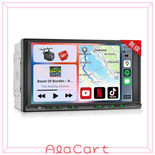 2DIN 7インチCarPlay AndroidAuto対応 Bluetooth5.0カーナビ
