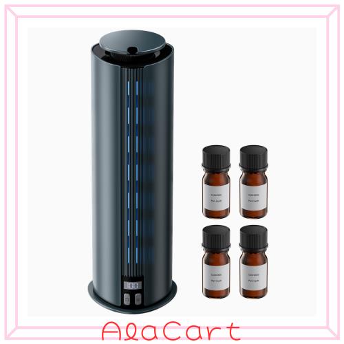 I800 水なしアロマディフューザー ネブライザー式 コードレス設計 タイマー機能 ＆ 自動 ON/OFF 航空アルミボディ 卓上用 エッセンシャル