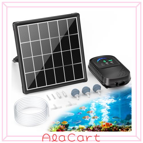 POPOSOAP ソーラーエアーポンプ 太陽光発電 屋外専用 大容量バッテリー