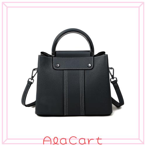 imeetu ショルダーバッグ 3WAY 本革 24×18×12cm ブラック