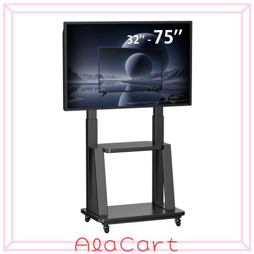 GLWIXY tv cart stand テレビスタンド 32-75インチ対応 VESA600x400mm キャスター付き