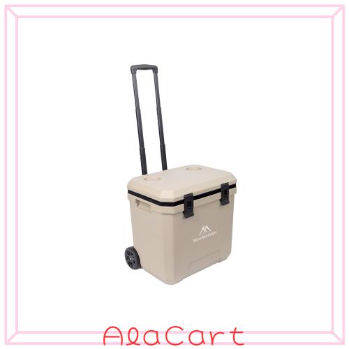 Mountainhiker クーラーボックス 36L 大容量 保冷ボックス ハードクーラー 5日間保冷 ホイール付き アルミ合金製 伸縮ハンドル キャンプ