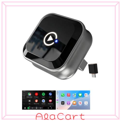 Boleve公式最新 MINI ワイヤレスCarPlay/Android Auto アダプター 「驚異の超小型・USBメモリ型比約80％小型化」 高放熱 無線化接続 自動