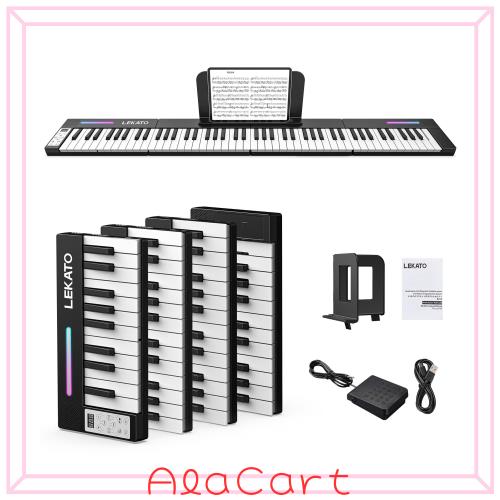 LEKATO ポータブルピアノキーボード 88鍵 Bluetooth midi USB相応う