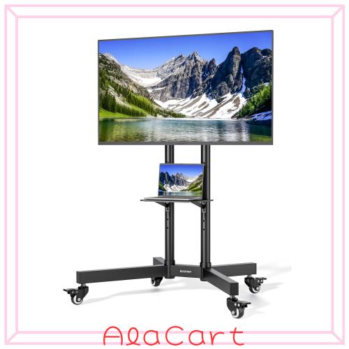 ECOTINY テレビスタンド 37~70インチ対応 耐震 移動式 自立式 ハイタイプ テレビ台 VESA/横100〜600mm/縦100〜400mm 耐荷重45kg 高さ3段