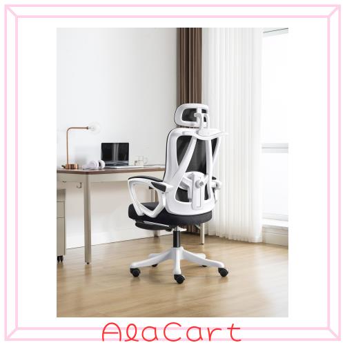 公式】Comfora オフィスチェア メッシュ ハイバック フットレスト付き