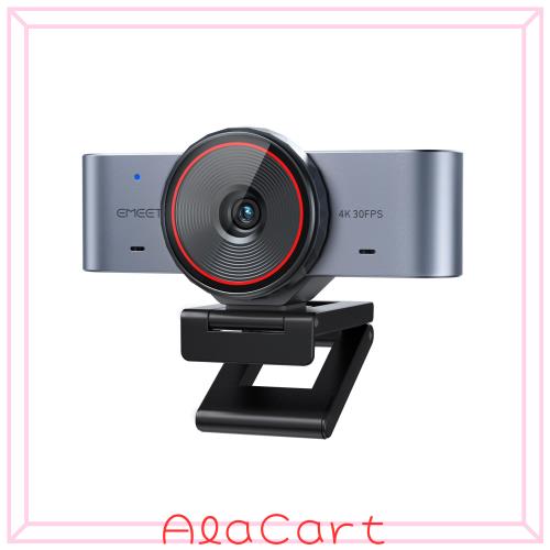EMEET C960 Ultra 4K webカメラ Mac/Windows対応 ウェブカメラ 1/1.5インチ大型センサー メタルボディ 0.2秒高速オートフォーカス DRC補