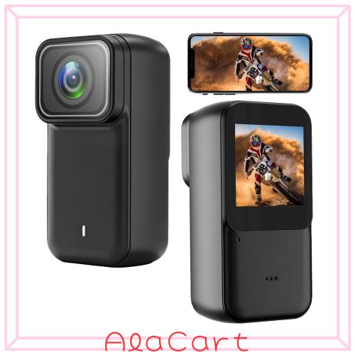 アクションカメラ 4K ビデオカメラ 小型 WiFi スマホ連携 1.47インチ 123度広角