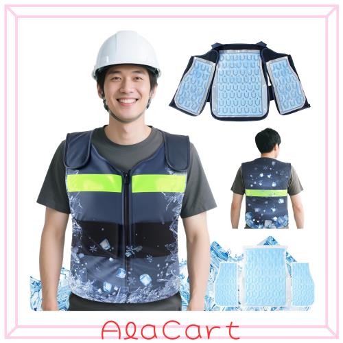Fohil PCM28℃冷却ベスト 脱着式冷感ウェア 41×30cm大判ユニット