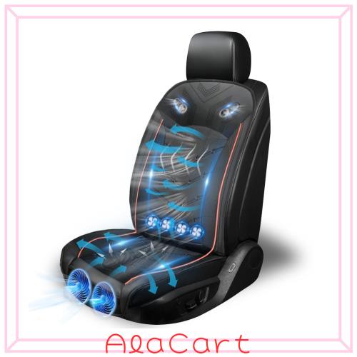 【日本エンジニア監修】 クールシート 車 カーシートクーラー 【大型ファン2枚＋強力ファン4枚】DC12V/24V対応 無段階風量調整 クールカ