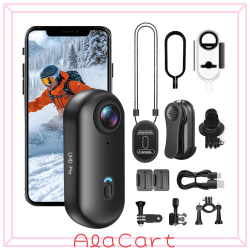 アクションカメラ 4K 36g軽量 Vlog WiFi IP68防水 120°広角 action cam