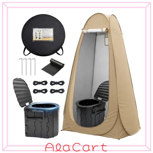 Campmemory 簡易トイレ テントセット 120×120×190cm 防災 キャンプ用