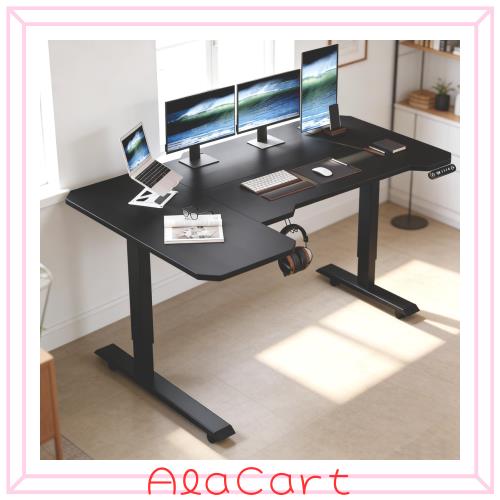 Radlove 電動昇降L字デスク 幅150cm 20W USB ブラック 21,568円