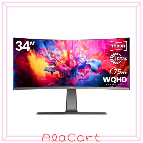 Suevery 34インチ ウルトラワイド曲面ゲーミングモニター UWQHD 3440