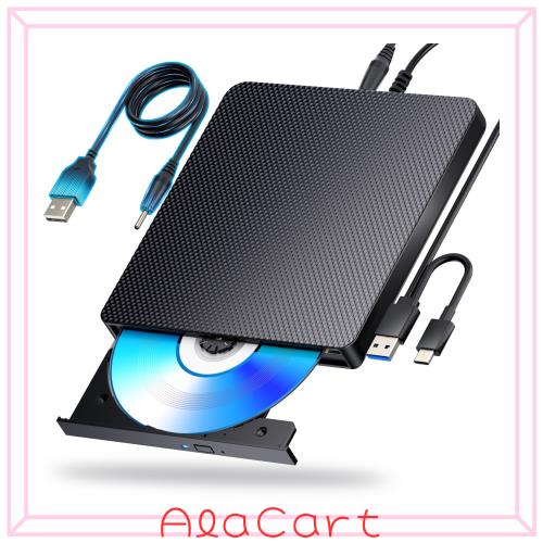 外付けブルーレイドライブ BD/DVD/CD対応 USB3.0 Type-C Windows11/7 Mac対応