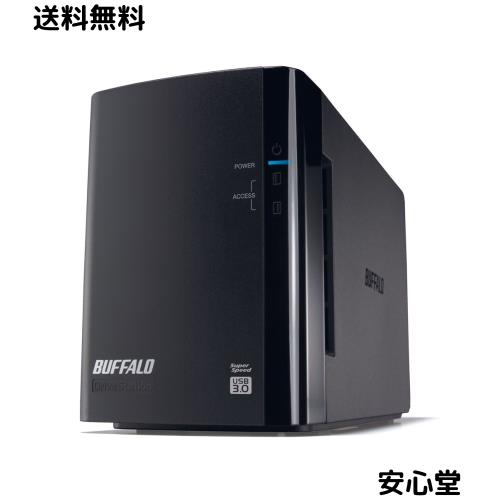 BUFFALO ミラーリング USB3.0 外付ハードディスク 2ドライブ 8TB HD-WL8TU3/R1J