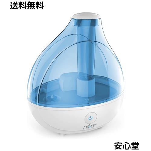 Pure Enrichment MistAire 超音波クールミスト加湿器 - 寝室、保育園、オフィス、屋内植物向けの加湿器 ハイブリッド - 1.7Lのタンクで最