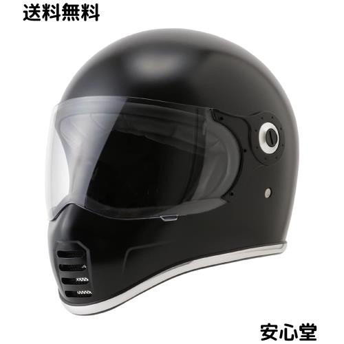【RIDEZ(ライズ)】 ＲＩＤＥＺ XX フルフェイスヘルメット マットブラック Lサイズ(59-60cm未満) バイク 標準シールド(クリア)付き ネオ 19,673円